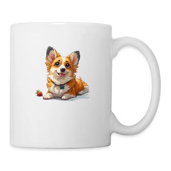 Niedlicher kleiner Hund - Tasse - Weiß - Rechts