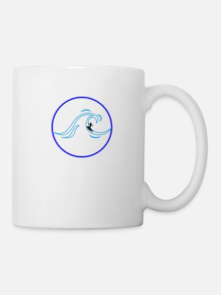 Surf Shirt - Tasse - Weiß