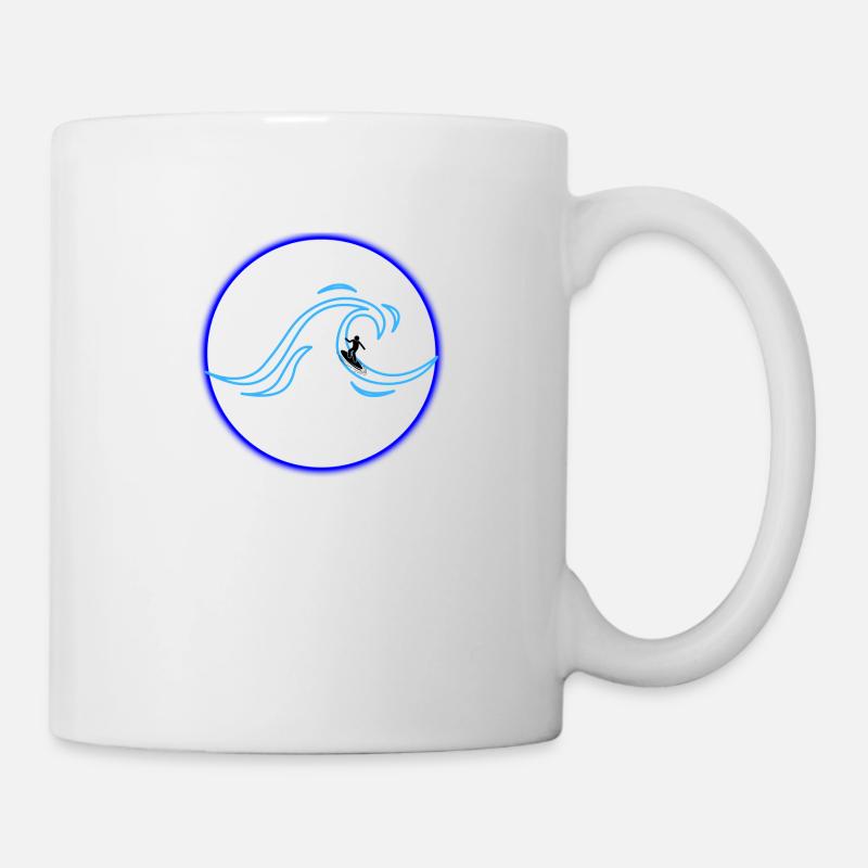 Surf Shirt - Tasse - Weiß