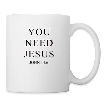 VOUS avez besoin de Jésus - Mug blanc - blanc - Droite