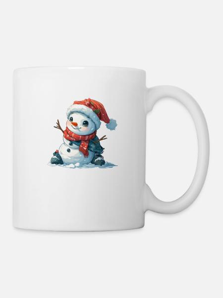 Schneemann für Kinder - Tasse - Weiß