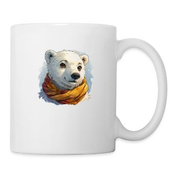 Eisbär mit Schal - Tasse - Weiß - Rechts