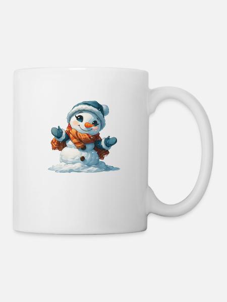Schneemann für Kinder - Tasse - Weiß