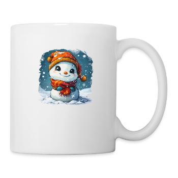 Schneemann für Kinder - Tasse - Weiß - Rechts