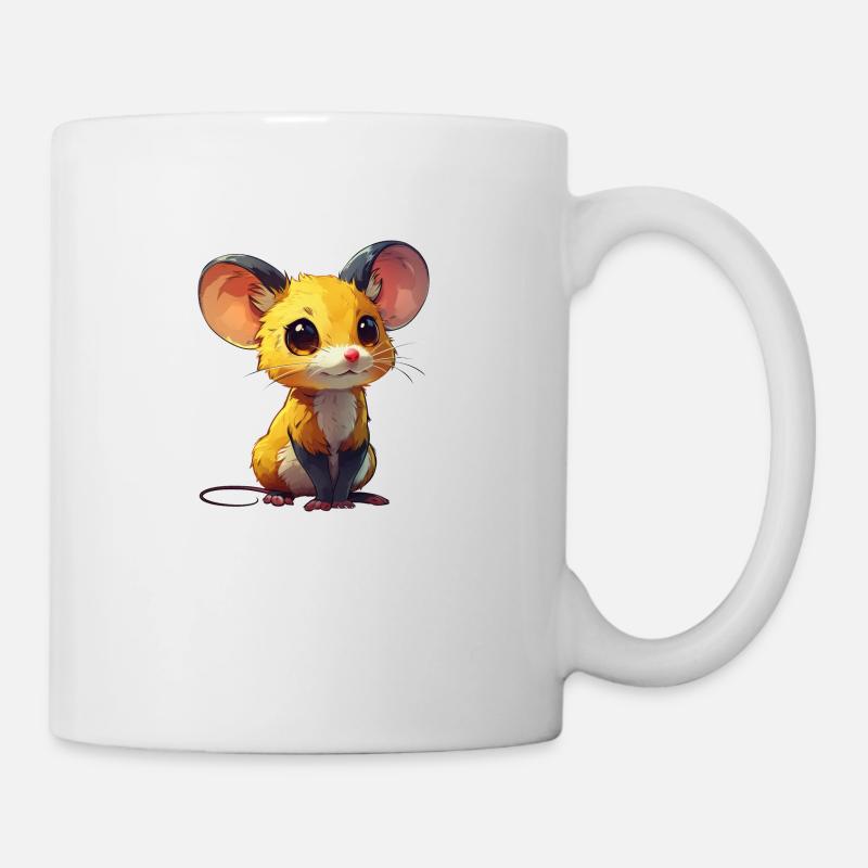 souris mignonne - Mug blanc - blanc