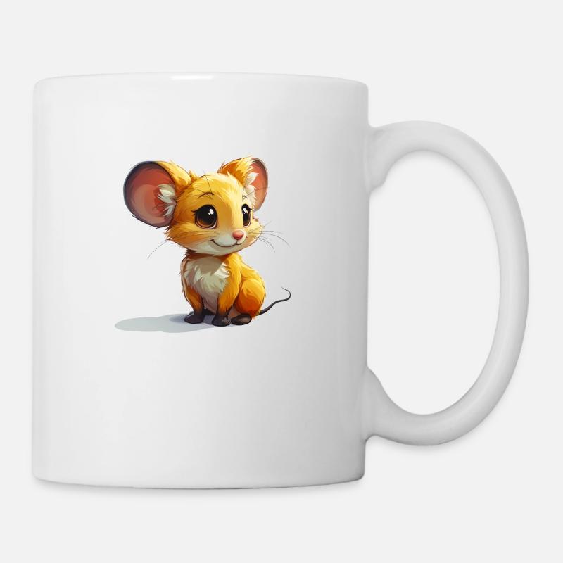 souris mignonne - Mug blanc - blanc