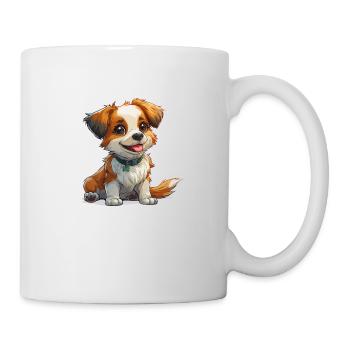 Niedlicher kleiner Hund - Tasse - Weiß - Rechts