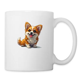 Niedlicher kleiner Hund - Tasse - Weiß - Rechts