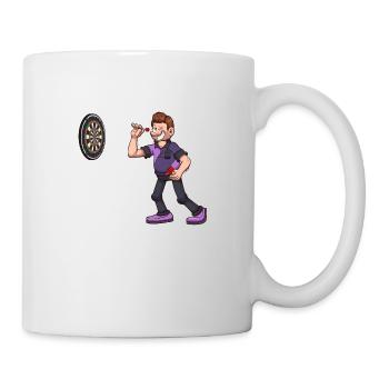 Dart-Spieler - Tasse - Weiß - Rechts