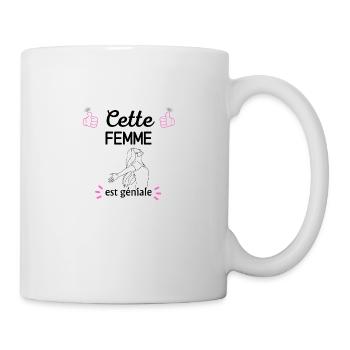 cette femme est géniale - Mug blanc - blanc - Droite