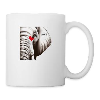Amour d’éléphant - Mug blanc - blanc - Droite