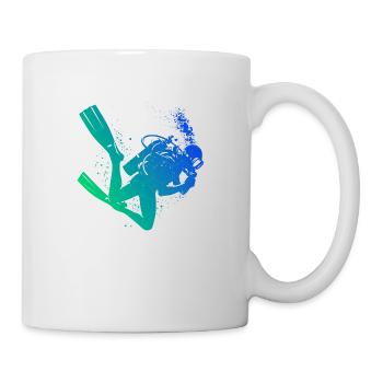 Taucher Tauchen Plongée Libre Plongée Plongeuse Plongeur - Mug blanc - blanc - Droite
