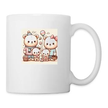 Süße Bärenfamilie - Tasse - Weiß - Rechts