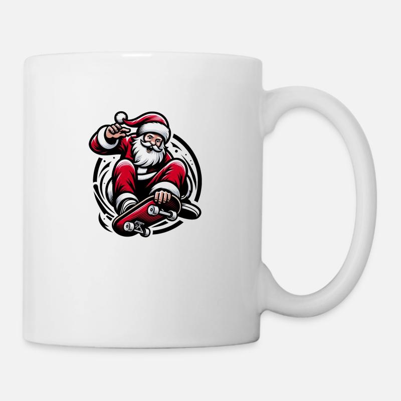 Santa Claus skating. - Mug - white