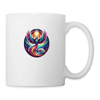 Psychedelic Rainbow Phoenix Tee Design - Mug - white - Right