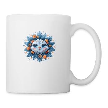 Schneeflocke für Kinder - Tasse - Weiß - Rechts