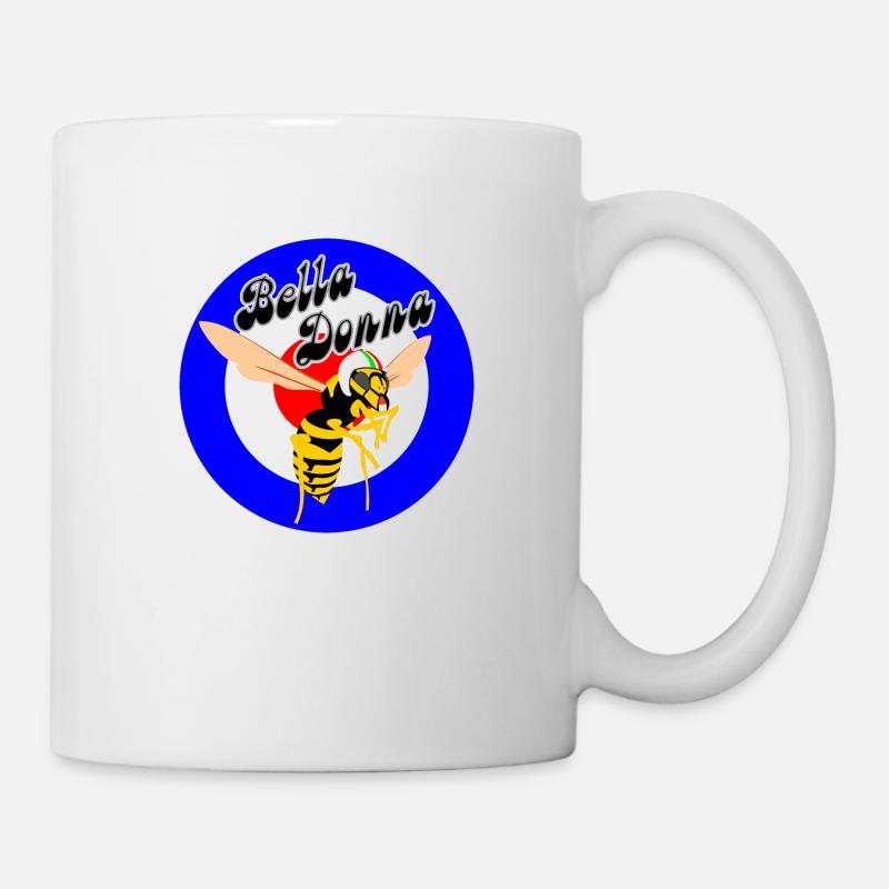 Guêpe Mod Cible Cocarde bella donna - Mug blanc - blanc