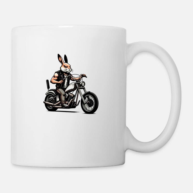 Biker Bunny - Mug - white