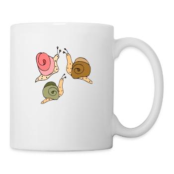 Escargots - Mug blanc - blanc - Droite
