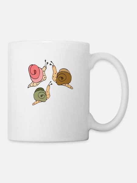 Schnecken - Tasse - Weiß