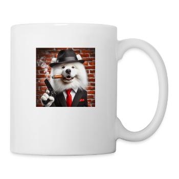 Samojed Mafia - Tasse - Weiß - Rechts
