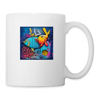 Fisch - Tasse - Weiß - Rechts