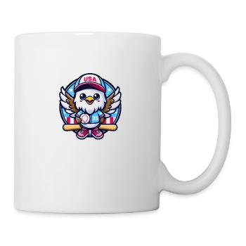 Aigle patriotique - Baseball USA - Mug blanc - blanc - Droite