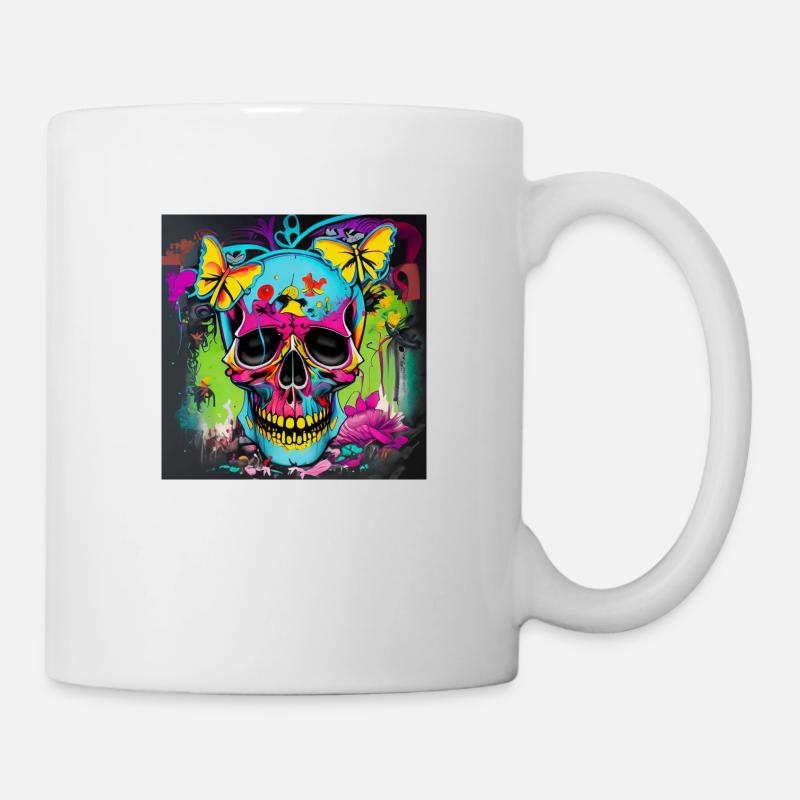 Crâne - Mug blanc - blanc