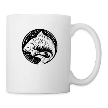 Karpfen kreativ weiß - Tasse - Weiß - Rechts