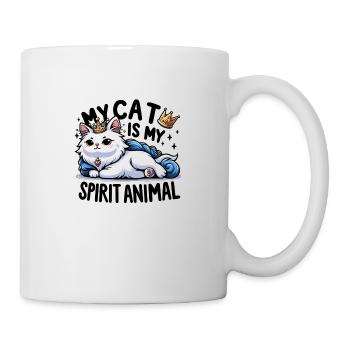 Mon chat est mon Animal - Mug blanc - blanc - Droite