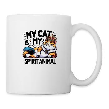 Mon chat est mon Animal - Mug blanc - blanc - Droite