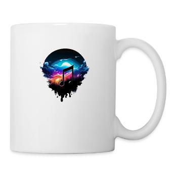note de musique - Mug blanc - blanc - Droite