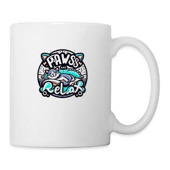 PAWSS & RELAX - Mug blanc - blanc - Droite
