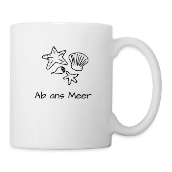 Ab ans Meer , Urlaub - Tasse - Weiß - Rechts