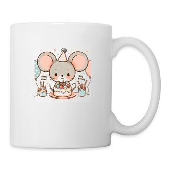 Maus - Tasse - Weiß - Rechts