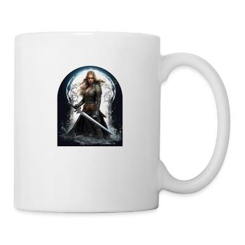 Guerrière gardienne des portes celtes - Mug blanc - blanc - Droite