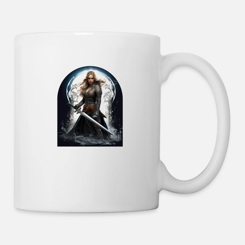 Guerrière gardienne des portes celtes - Mug blanc - blanc