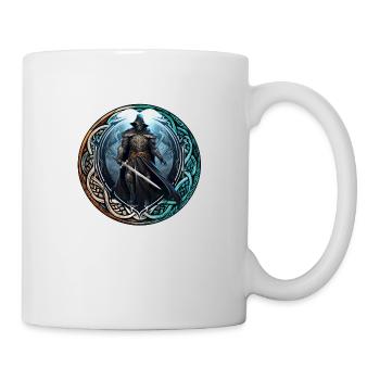 Guerrier celte - magicien à l'épée - rune celte - Mug blanc - blanc - Droite