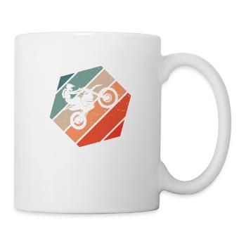 Dirt Biker Supermoto Freestyle Motocross - Mug - white - Right