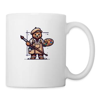 Cute Bear Artist - Tasse - Weiß - Rechts