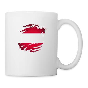 Österreich Österreicher Karte Land Flagge Österreich - Tasse - Weiß - Rechts