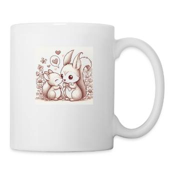Eichhörnchen Liebe - Tasse - Weiß - Rechts