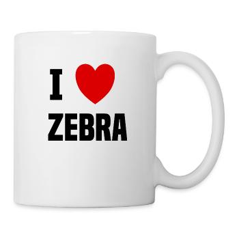 I love Zebra - Mug blanc - blanc - Droite
