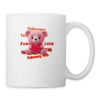 Teddybär mit Herz zum St. Va's Day - Tasse - Weiß - Rechts