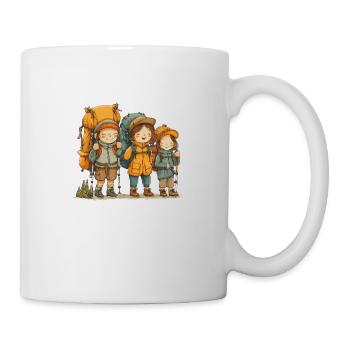 Wandern, nicht nur für Kinder - Tasse - Weiß - Rechts