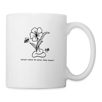 Worauf richtest du deinen Fokus heute? - Tasse - Weiß - Rechts