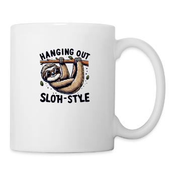 Hanging out Sloth style - Tasse - Weiß - Rechts