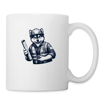 Cute Dog Construction Worker - Tasse - Weiß - Rechts