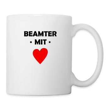 Beamter mit Herz - Tasse - Weiß - Rechts