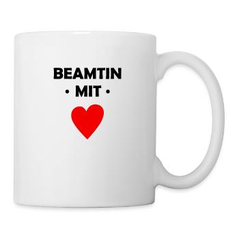 Beamtin mit Herz - Tasse - Weiß - Rechts